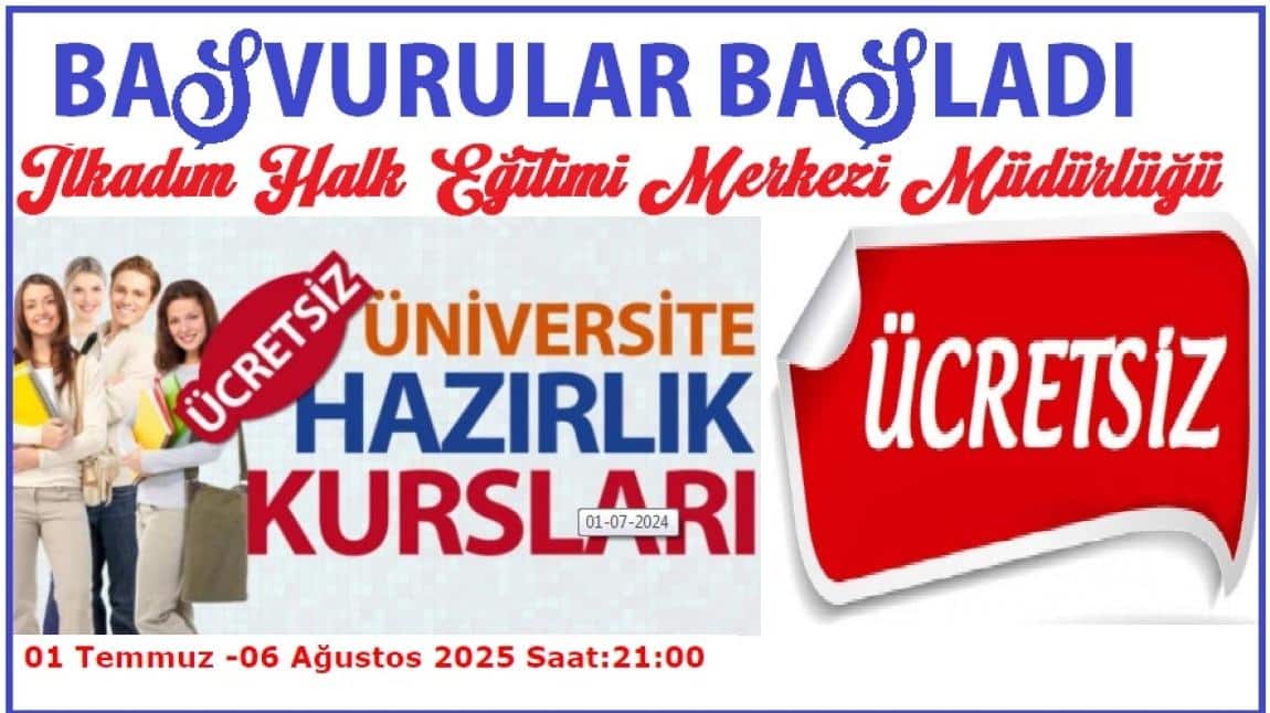 Üniversiteye Hazırlık Kursları Ön Başvuruları Başladı