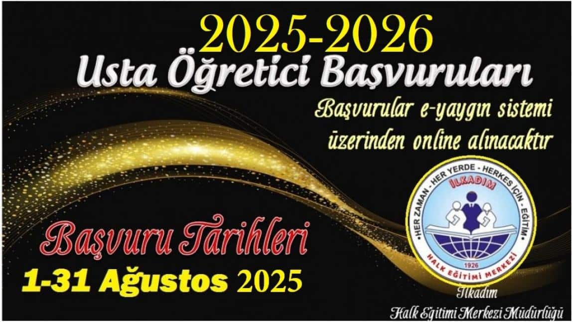 Usta Öğretici Başvuru [2025-2026] Duyurusu